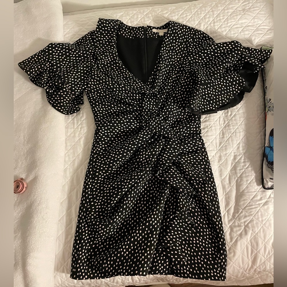 Jonathan Simkhai polka dot ruffle dress!